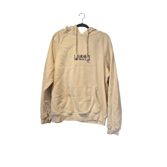 Taylor Swift The Eras Tour Unisex Merch Concert Fleece Hoodie Beige | L GUC - Picture 13 of 16